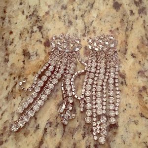 Crystal hanging earrings